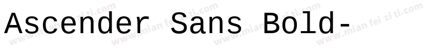 Ascender Sans Bold字体转换